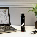 SmartLine PopUp virtapaneeli, 3xCEE 7/4, 1,5m kaapeli, musta/hopea