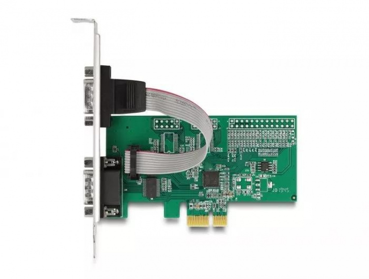 DeLOCK PCI Express x1 V2 -kortti, 2 x sarjaportti RS-232 DB9 uros