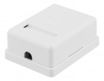 DELTACO suojaamaton datarasia pinta-as., UTP, 1xRJ45, Cat6, valkoinen
