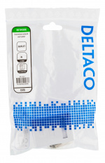 DELTACO suojaamaton datarasia pinta-as., UTP, 1xRJ45, Cat6, valkoinen