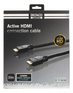 DELTACO PRIME aktiivinen HDMI-kaapeli, 20m, 4K 60Hz, Spectra, musta DELTACO PRIME aktiivinen HDMI-kaapeli, 20m, 4K 60Hz, Spectra, musta
