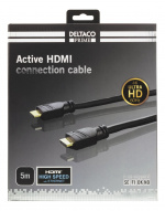 DELTACO PRIME aktiivinen HDMI-kaapeli, 5m, 4K 60Hz, Spectra, musta DELTACO PRIME aktiivinen HDMI-kaapeli, 5m, 4K 60Hz, Spectra, musta