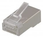 DELTACO RJ45 modulaariliitin laitekaapelille, Cat6a, suojattu, 20 kpl