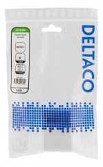 DELTACO suojattu datarasia pinta-asennukseen, FTP, 1xRJ45, Cat6a, valk