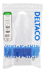 DELTACO suojattu datarasia pinta-asennukseen, FTP 2xRJ45, Cat6, valk.