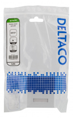 DELTACO suojattu datarasia pinta-asennukseen, FTP, 2xRJ45, Cat6a, valk