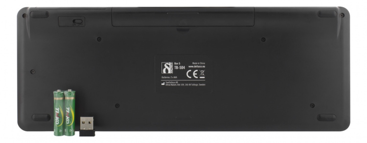 DELTACO langaton mininäppäimistö, kosketuslevy, pohjoismainen, musta