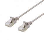 DELTACO U/FTP Cat6a laitekaapeli, ohut, läpimitta 3,8mm, 3m, harmaa
