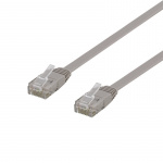 DELTACO U/UTP Cat6 laitekaapeli, litteä, 10m, 250MHz, harmaa