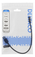 DELTACO USB 3.1 Gen1 USB-A - USB-C, kangaspääll., 0,25m, 3A 60W, musta DELTACO USB 3.1 Gen1 USB-A - USB-C, kangaspääll., 0,25m, 3A 60W, musta