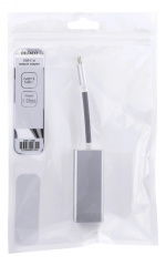 DELTACO USB-C-verkkosovitin, Gigabit, RJ45, muovipussi, hopea DELTACO USB-C-verkkosovitin, Gigabit, RJ45, muovipussi, hopea