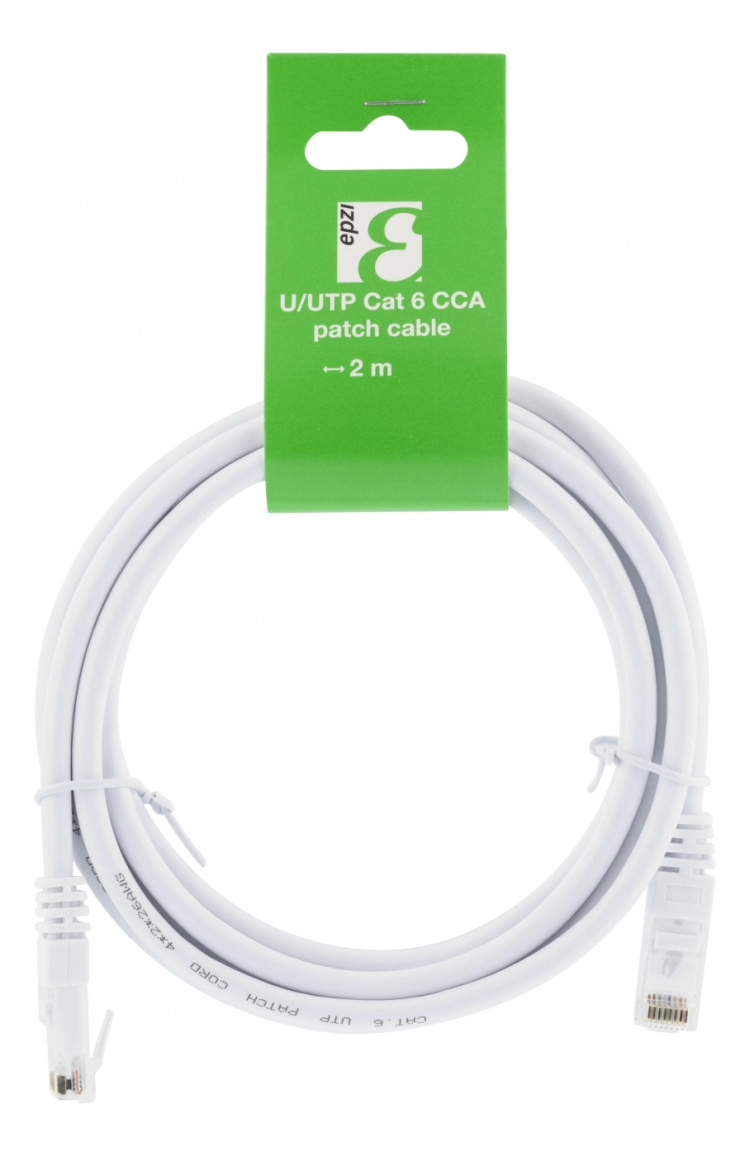 EPZI U/UTP Cat6 laitekaapeli, 2m, 250MHz, kuparip. alumiinia, valk. EPZI U/UTP Cat6 laitekaapeli, 2m, 250MHz, kuparip. alumiinia, valk.