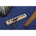 brennenstuhl Jatkopistorasia Eco-Line 3-Paikkaa 3.00 m Valkoinen - Suojakosketin TYPE F