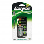 Energizer NiMH akkulaturi AA / AAA | 1.2 V DC | 2x AA/LR6 | Euro | Akun tyyppi: AA | Musta