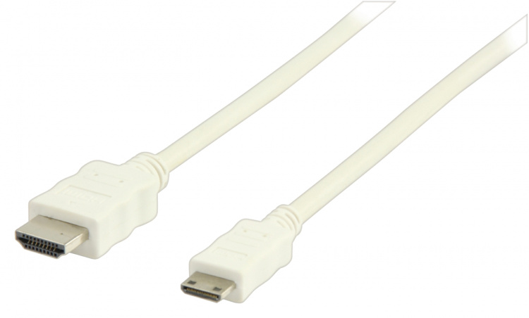 Valueline High Speed HDMI-kaapeli Ethernet HDMI-Liitin - HDMI Mini 1.00 m Valkoinen