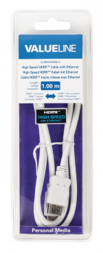 Valueline High Speed HDMI-kaapeli Ethernet HDMI-Liitin - HDMI Mini 1.00 m Valkoinen