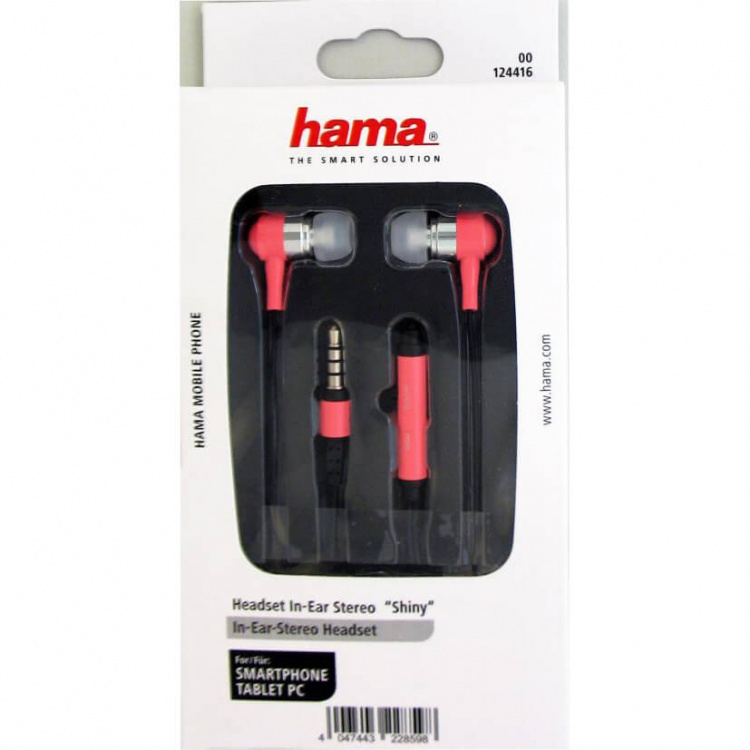 Hama Kuuloke Shiny In-Ear Mic Pink