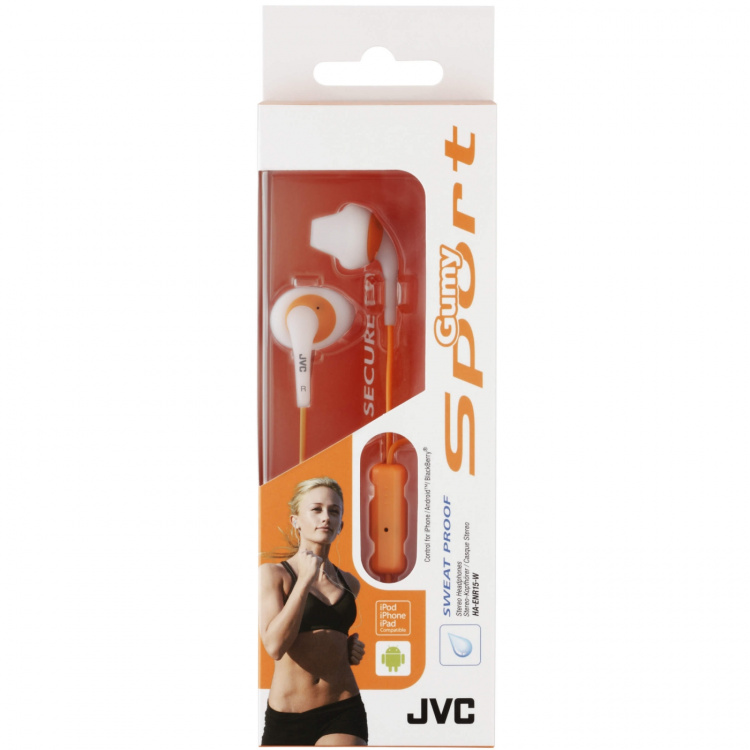 JVC Hörlur ENR15 Sport Mic In-Ear Vit JVC Hörlur ENR15 Sport Mic In-Ear Vit