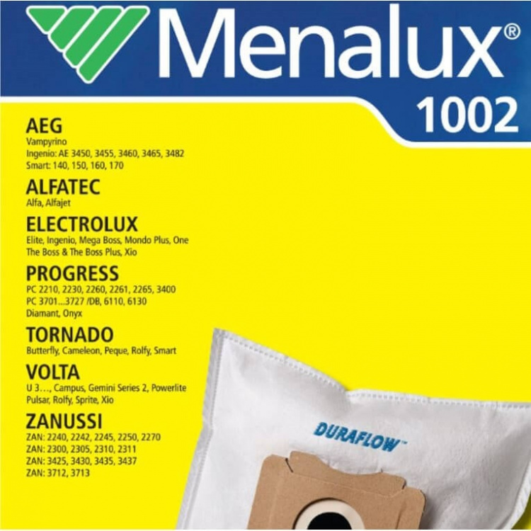 MENALUX Pölypussi 1002 Synteettinen 5-pack