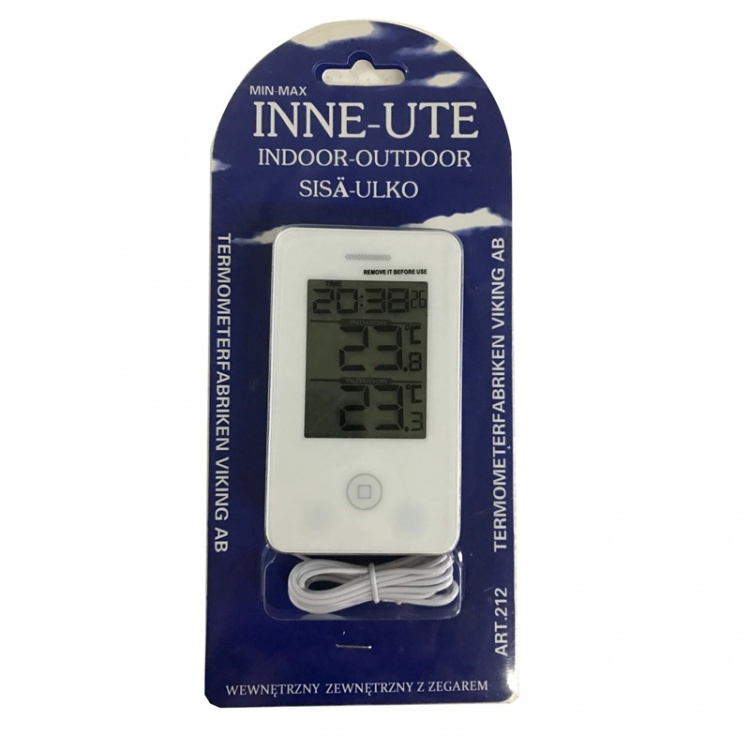 Termometerfabriken Digitaalinen lämpömittari & Kello