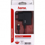 Hama Laturi 220V MicroUSB 1,0A Musta