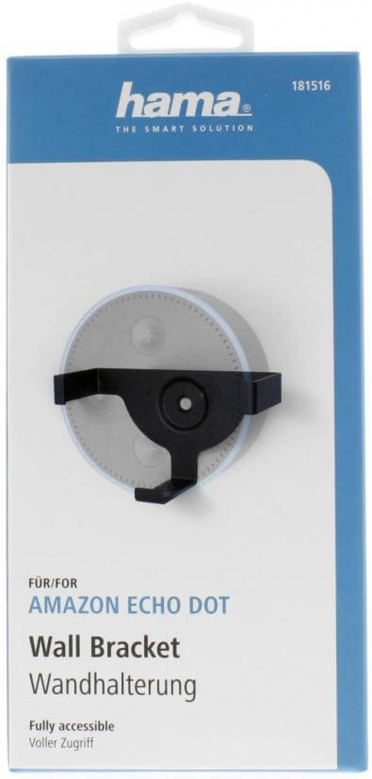 Hama Seinäteline Amazon Echo Dot (2:a Gen) Musta