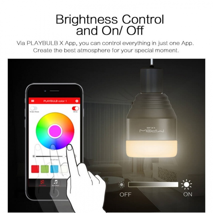 MiPow Playbulb Smart Valkoinen RGB BT 280lumen 5W E27 MiPow Playbulb Smart Valkoinen RGB BT 280lumen 5W E27