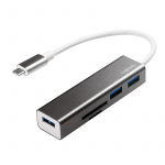 LogiLink USB-C Hub 3port minneskortsläs LogiLink USB-C Hub 3port minneskortsläs