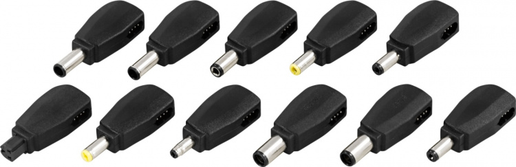 DELTACO kannettavan laturi, 15-20V 8A 120W, LED-näyttö, musta