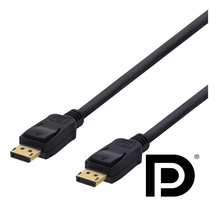 DELTACO DisplayPort-kaapeli, 3m, 4K UHD, DP 1.2, musta