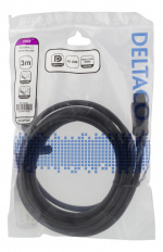 DELTACO DisplayPort-kaapeli, 3m, 4K UHD, DP 1.2, musta