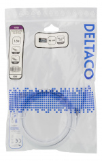 DELTACO High-Speed Premium HDMI -kaapeli, 1,5m, Ethernet, 4K UHD,valk. DELTACO High-Speed Premium HDMI -kaapeli, 1,5m, Ethernet, 4K UHD,valk.