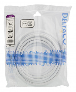 DELTACO High-Speed HDMI -kaapeli, 7m, Ethernet, 4K UHD, valk.