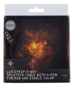 DELTACO GAMING valonauhan haaroitin, passiiv., 4-pin, 0,15m, musta DELTACO GAMING valonauhan haaroitin, passiiv., 4-pin, 0,15m, musta