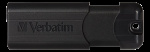 Verbatim PinStripe USB-muisti, 16GB, USB 3.0, sis. ved. suojus, musta