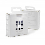 Desire2 Johtokiinnike Tidy 10pack Musta 4x1 johto, 2x2 johdot, 2x3 johdot, 2x4 johdot