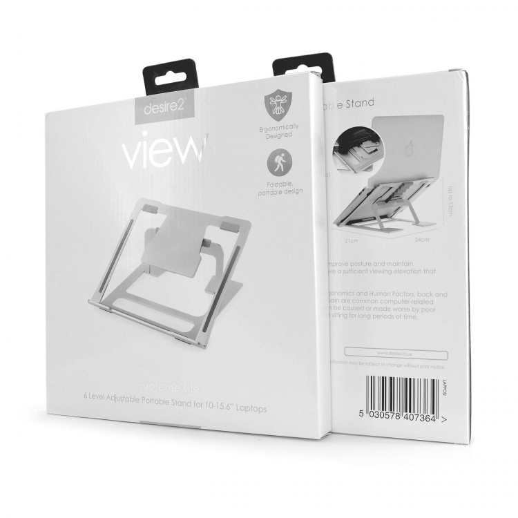 Desire2 Läppäriteline Supreme Lite Kannettava 6 eri korkeutta Hopea Desire2 Läppäriteline Supreme Lite Kannettava 6 eri korkeutta Hopea