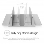 Desire2 Pöytäteline Mac/Ultrabooks Säädettävä Alumiini Hopea