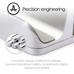 Desire2 Tupla PöytätelineTablet Mac/Ultrabooks Säädettävä Alumiini Hopea