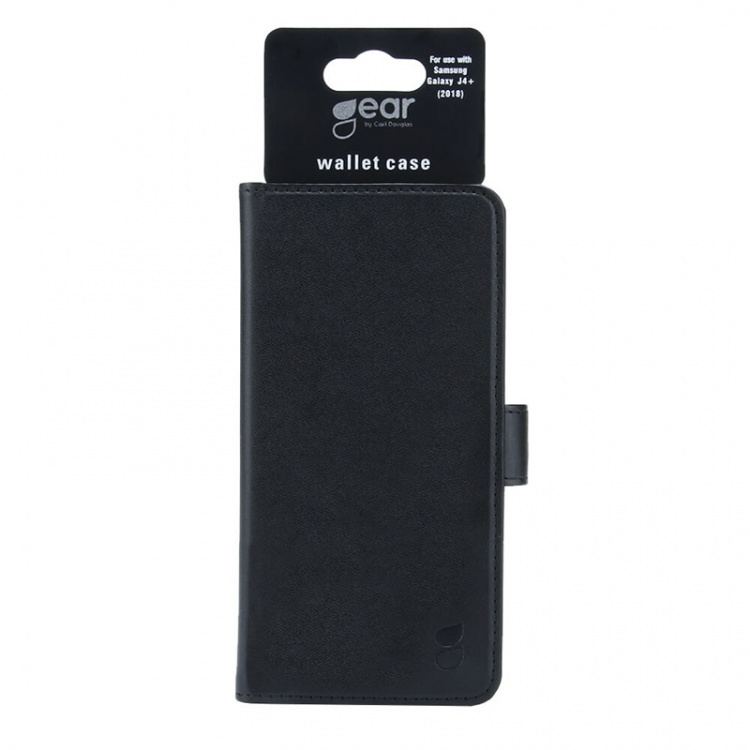 GEAR Lompakko Samsung Galaxy J4 Plus 2018 Musta