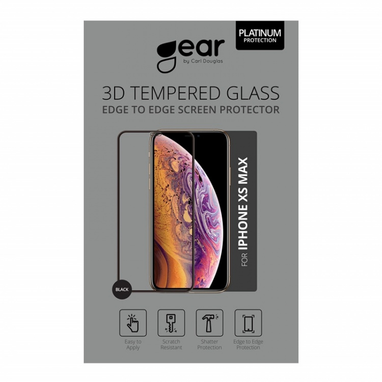 Gear Panssarilasi 3D iPhoneXs Max/11 Pro Max Edge to Edge Musta Gear Panssarilasi 3D iPhoneXs Max/11 Pro Max Edge to Edge Musta