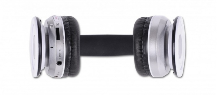 Rebeltec Crystal, langattomat kuulokkeet, joissa on Bluetooth, valkoinen