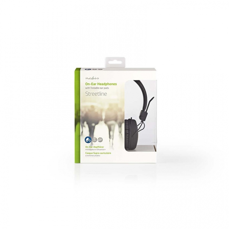 Nedis On-Ear Langalliset Kuulokkeet | 3.5 mm | Kaapelin pituus: 1.20 m | Musta