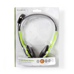Nedis PC-headset | On-Ear-Kuulokkeet | Stereo | 2x 3.5 mm | Kokoontaitettava Mikrofoni | Vihreä Nedis PC-headset | On-Ear-Kuulokkeet | Stereo | 2x 3.5 mm | Kokoontaitettava Mikrofoni | Vihreä