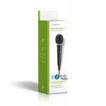 Nedis Langallinen Mikrofoni | Kardioidi | Kiinteä kaapeli | 5.00 m | 80 Hz - 12 kHz | 600 Ohm | -75 dB | On/off-kytkin | ABS-Muovi | Musta