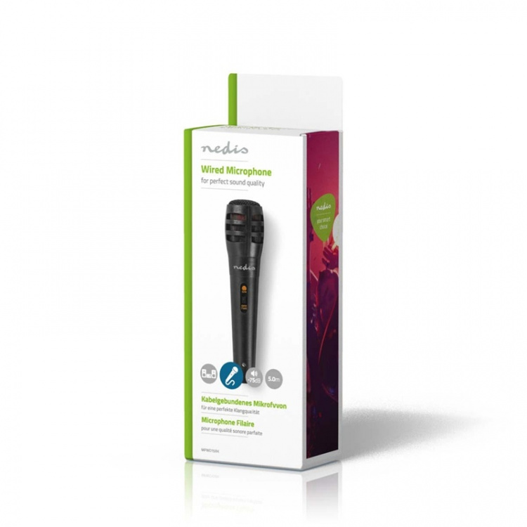 Nedis Langallinen Mikrofoni | Kardioidi | Irroitettava kaapeli | 5.00 m | 80 Hz - 12 kHz | 600 Ohm | -75 dB | On/off-kytkin | Matkakotelo sisältyy | ABS-Muovi / Alumiini | Musta Nedis Langallinen Mikrofoni | Kardioidi | Irroitettava kaapeli | 5.00 m | 80 Hz - 12 kHz | 600 Ohm | -75 dB | On/off-kytkin | Matkakotelo sisältyy | ABS-Muovi / Alumiini | Musta