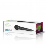 Nedis Langallinen Mikrofoni | Kardioidi | Irroitettava kaapeli | 5.00 m | 80 Hz - 13 kHz | 600 Ohm | -72 dB | On/off-kytkin | Matkakotelo sisältyy | ABS-Muovi / Alumiini | Musta