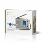 Nedis Maailmaradio | Kannettava malli | AM / FM / SW | Paristokäyttöinen / Verkkovirtakäyttöinen | Digitaalinen | 1.5 W | Kuulokkeiden lähtöliitäntä | Herätyskello | Uniajastus | Harmaa Nedis Maailmaradio | Kannettava malli | AM / FM / SW | Paristokäyttöinen / Verkkovirtakäyttöinen | Digitaalinen | 1.5 W | Kuulokkeiden lähtöliitäntä | Herätyskello | Uniajastus | Harmaa