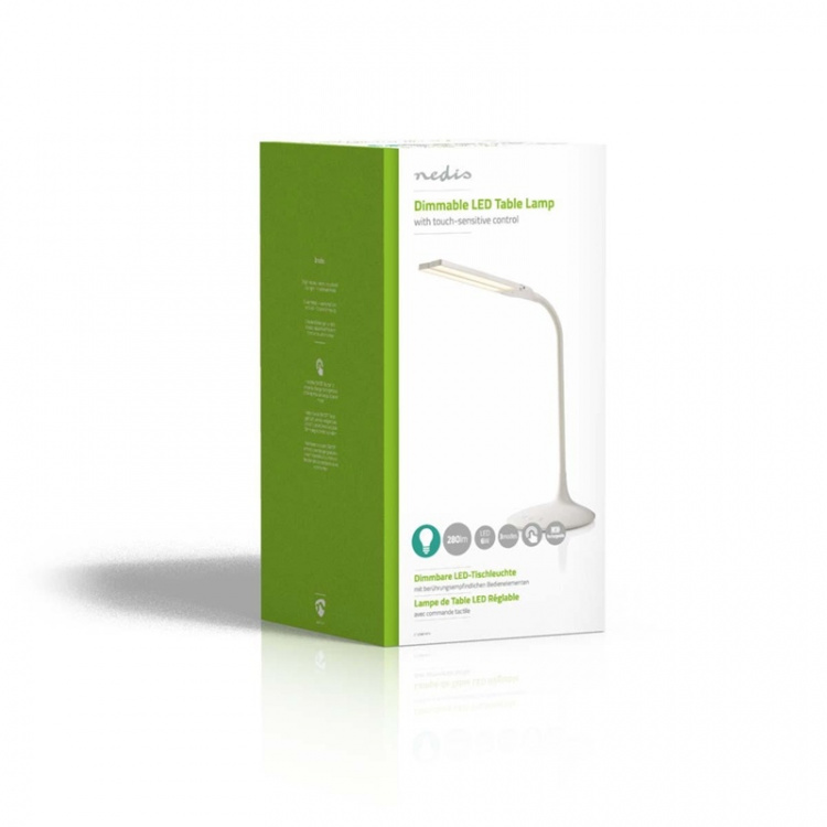 Nedis LED Pyötälamppu | Himmennettävä | 280 lm | Ladattava | Hipaisukytkin | Valkoinen Nedis LED Pyötälamppu | Himmennettävä | 280 lm | Ladattava | Hipaisukytkin | Valkoinen