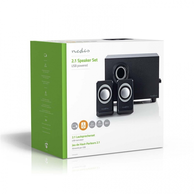 Nedis PC Kaiutin | 2.1 | 33 W | 3.5 mm uros | USB Virta | Äänenvoimakkuuden Säätö